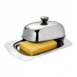 Manteigueira 18,5 Cm Inox Com Tampa	